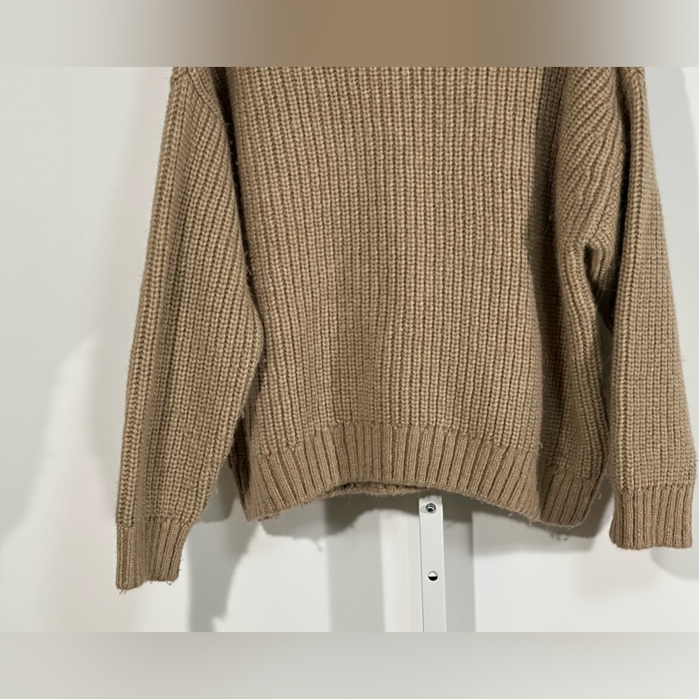 Anine Bing Alpaca Wool Blend Chunky Knit Sweater – Camel oversized small - Picture 4 of 9